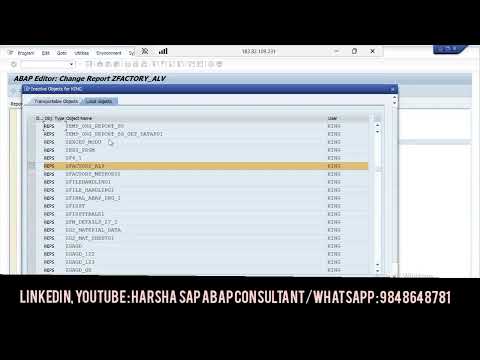 Oops ALV - FACTORY METHOD || Basic ALV Creation || SAP ABAP TRAINER 