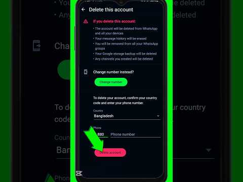 WhatsApp account delete kivabe Kore #whatsapp #delete #shorts