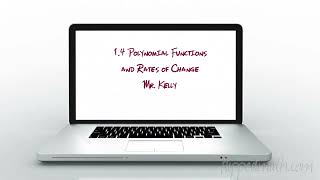 AP Precalculus – 1.4 Polynomial Functions and Rates of Change