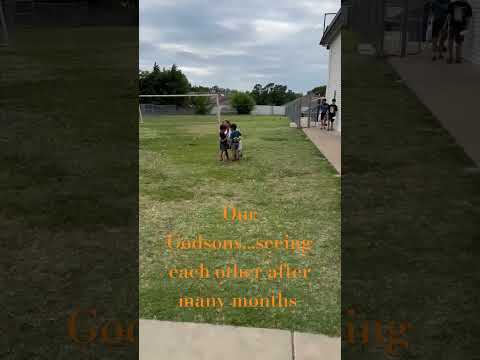 Godsons running to hug Lolli after being apart for a long time. #Lifeprepacacademy