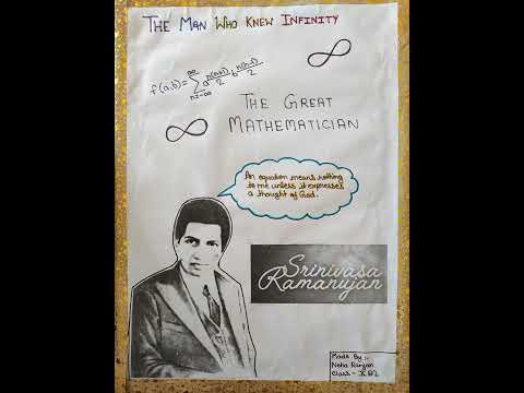 Project file on Srinivasa Ramanujan।Class 10। Crafts Space।