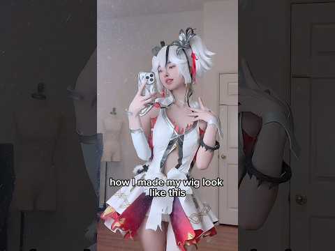 how i made my pigtail wig for camellya #cosplay #tutorial #wutheringwaves