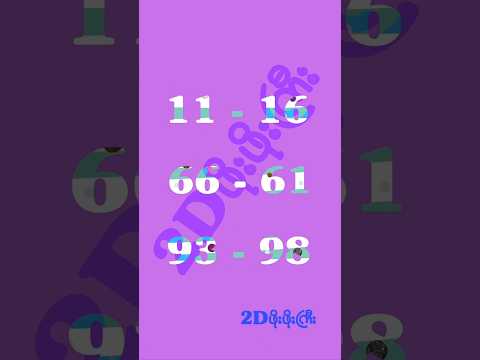 ၃ - ရက် မွေးဂဏန်း ၆ - ခု #2d3d #2dshow #mm2d #2d3dlive #2d3dmyanmar #