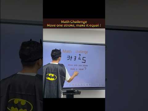 Only move one stroke! Make it equal. #challenge #mathchallenge #mathtricks #interactivewhiteboard