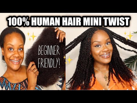 DIY Mini Twists Using Kinky Bulk Hair | QVR Hair Review & Tutorial
