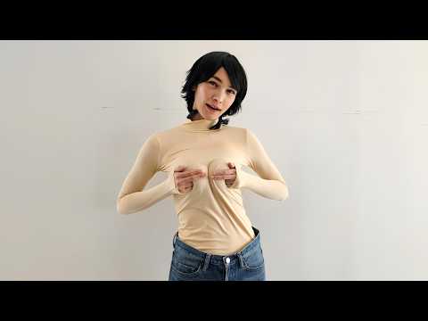 【ノーブラ】アメリカ人留学生がノーブラでジャンプしてみた