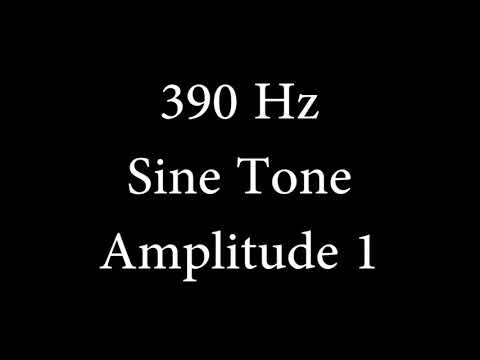 390 Hz Sine Tone Amplitude 1