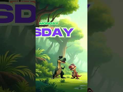 🦖 New Dino Song! Count the days. #trex #countingforkids #dinosaurdance