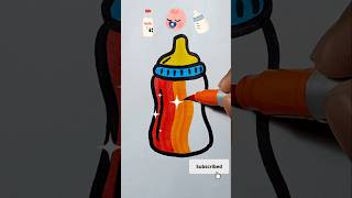 Satisfying Colour🍼🥛 #trending #viral #art #youtubeshorts #drawing #viralshorts #satisfying #doms