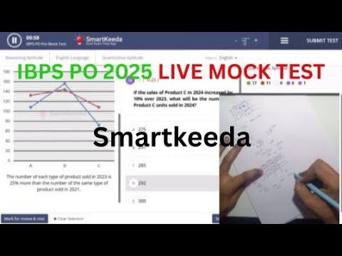 🎯Smartkeeda IBPS PO live mock test-1📚✍️|Share Score📝| How to Attempt Mock #smartkeeda #mocksolution