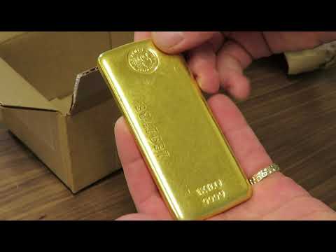 Giant gold bar unboxing!