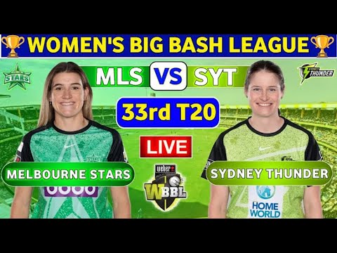 live t20 match WBBL Live  Melbourne Stars Women vs   Sydney Thunder Women