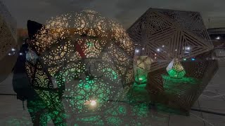 WATCH NOW: Math and geometry become sculpture in Napa Lighted Art Festival artwork