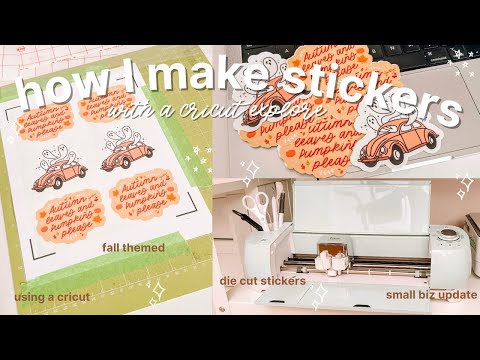 HOW I MAKE STICKERS AT HOME using a cricut ✨ sharing all materials that I use!