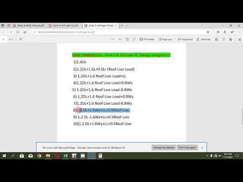 Load Combination define in ETABS as Per BNBC 2020 & ACI 318-08