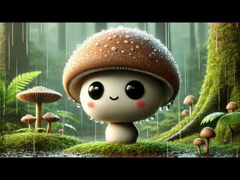 Little Mushroom in the Rain 🌧 | Cozy Acoustic Song for Kids & Nature Lovers 🍄