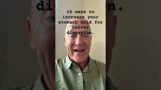 10 ways to naturally increase your stomach acid. #guthealth #digestion #stomachacid #digestive