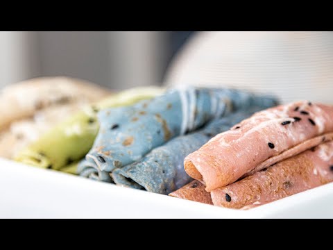 Coconut Crepes - Thong Muan | ทองม้วนสดมะพร้าวอ่อน งาดำ เหนียว นุ่ม หวาน มัน กำลังดี | OOH Kitchen