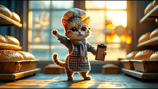 Tiny Cat’s Bakery Adventure 🍰🐾 | Whimsical Feline Fun! | GingMeow TV