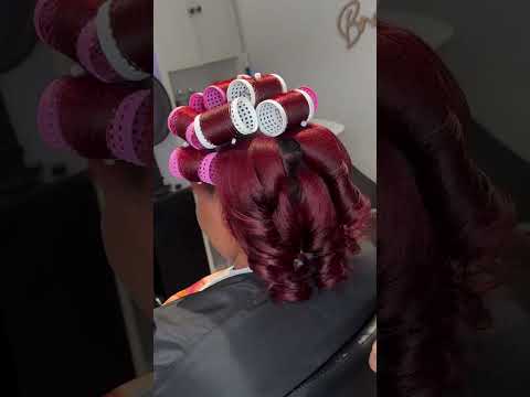 A fresh roller set silk press #youtubeshorts #silkpress #hair #haircut #wigs #shorthair #fyp #beauty