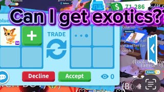 Upgrading my adopt me inventory, can I get exotics for this??