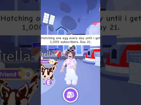 Hatching one egg every day until I get 1,000 subscribers. Day 21. #robloxadoptme #adoptmeeggs 1ksubs