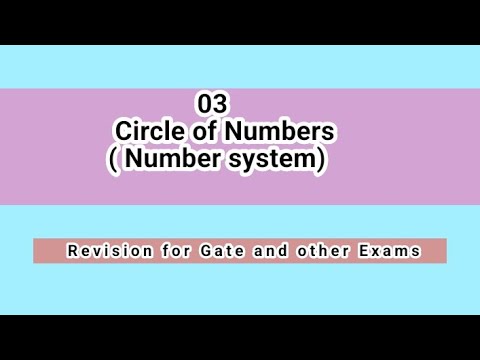 03 Circle of Numbers In a Number system #gate # digital electronics