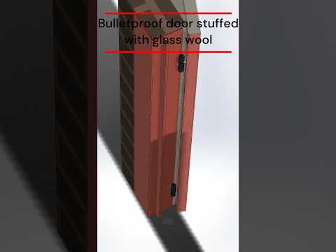 باب مضاد للرصاص محشو صوف زجاجي        #اشتراك #solidworks2023 #cad #تصميم #مهندس #ميكانيك