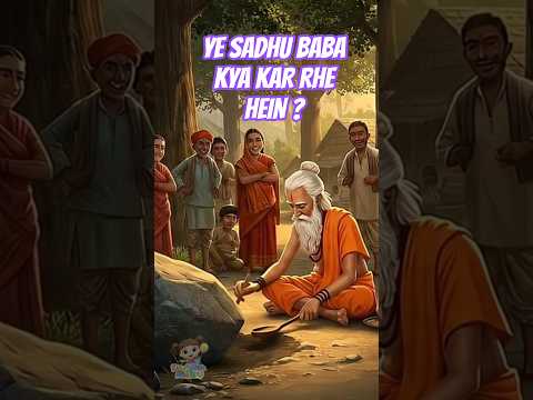 The Incredible Wisdom of a Sadhu Who Moved a Giant Rock #kidsanimatedstories #moral #moralkahaniya