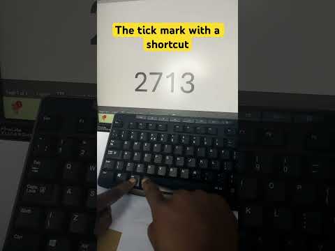 How to insert the tick mark with a shortcut #word #job #skills