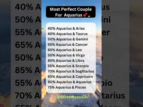 most perfect couple for Aquarius ♒️ 💞#leo #usa #love #horoscope #aries  #virgo #zodiaclife #pisces