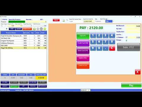 New Sales panel in weblonix retail billing software 