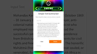Text Summriser |😎| Python Mini Project 5 | #python #ai #datascience #software #coding
