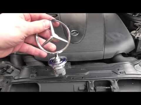 Mercedes Benz star hood emblem removal and installation with EasyGreenTool C Class W203 W204 W205